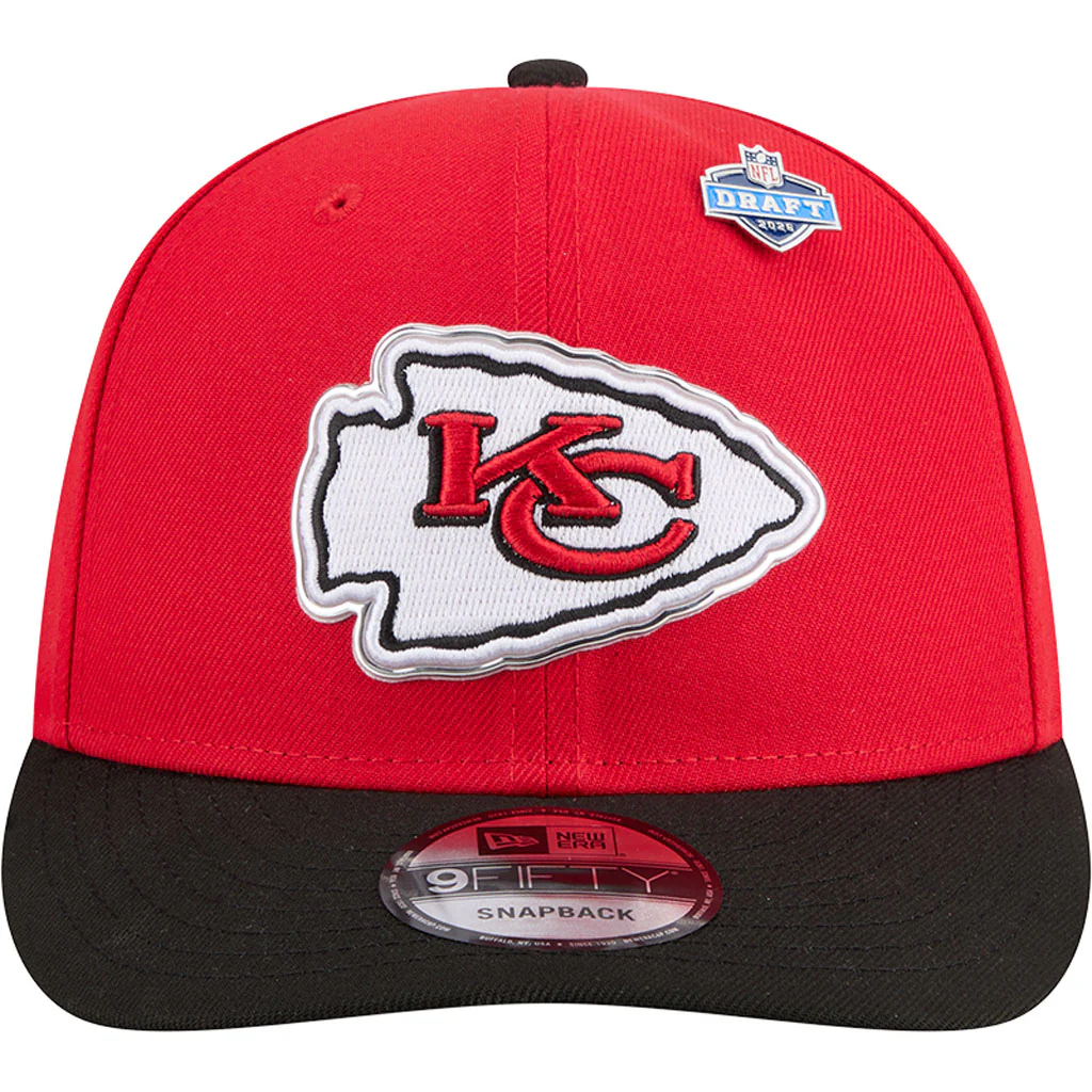 NFL Kansas City Chiefs New Era 2026 Draft 9FIFTY Snapback Hat - Red - Image 3