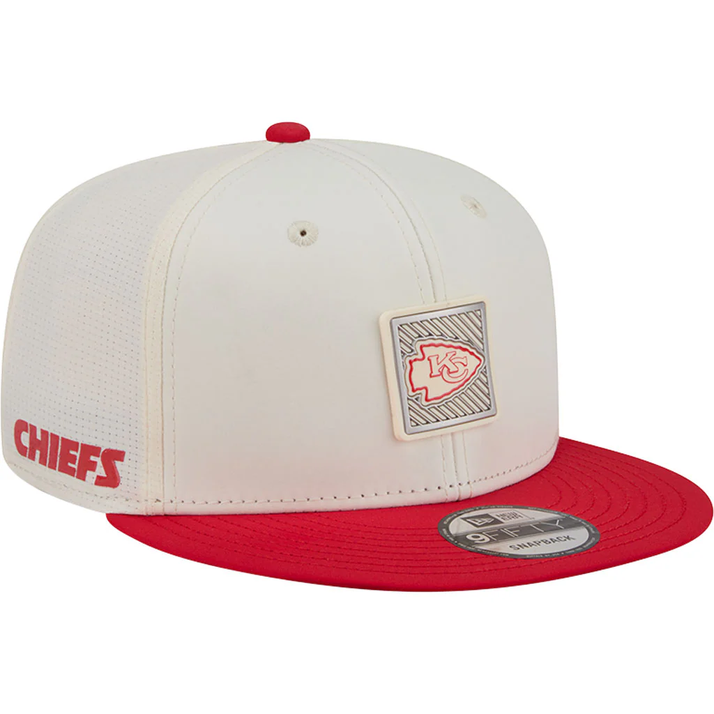 NFL Kansas City Chiefs New Era 2026 Training 9FIFTY Snapback Hat - Cream - Image 2