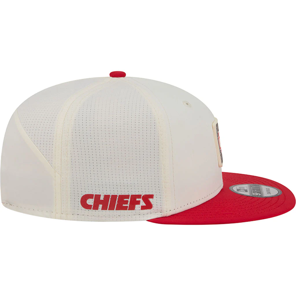 NFL Kansas City Chiefs New Era 2026 Training 9FIFTY Snapback Hat - Cream - Image 5
