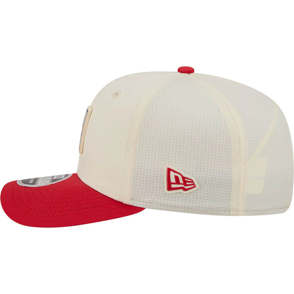 NFL Kansas City Chiefs New Era 2026 Training 9SEVENTY Stretch Snapback Hat - Cream - Image 4