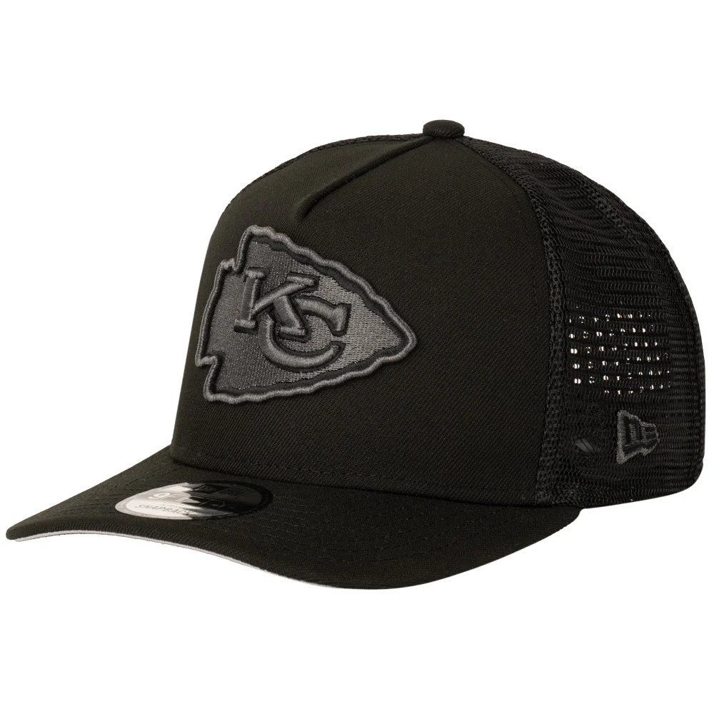 NFL Kansas City Chiefs New Era Black Pearl A-Frame 9FIFTY Trucker Snapback Hat
