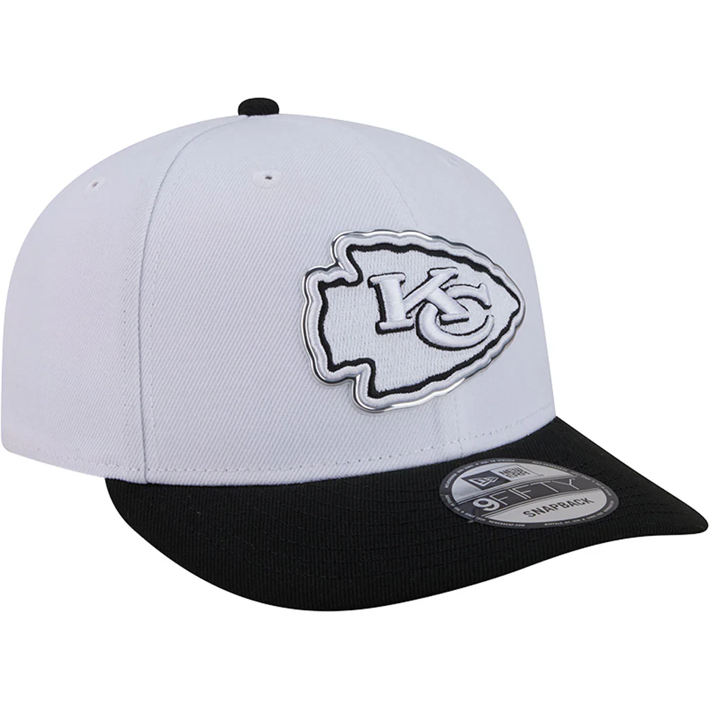 NFL Kansas City Chiefs New Era Black & White 2026 Draft 9FIFTY Snapback Hat - White - Image 2