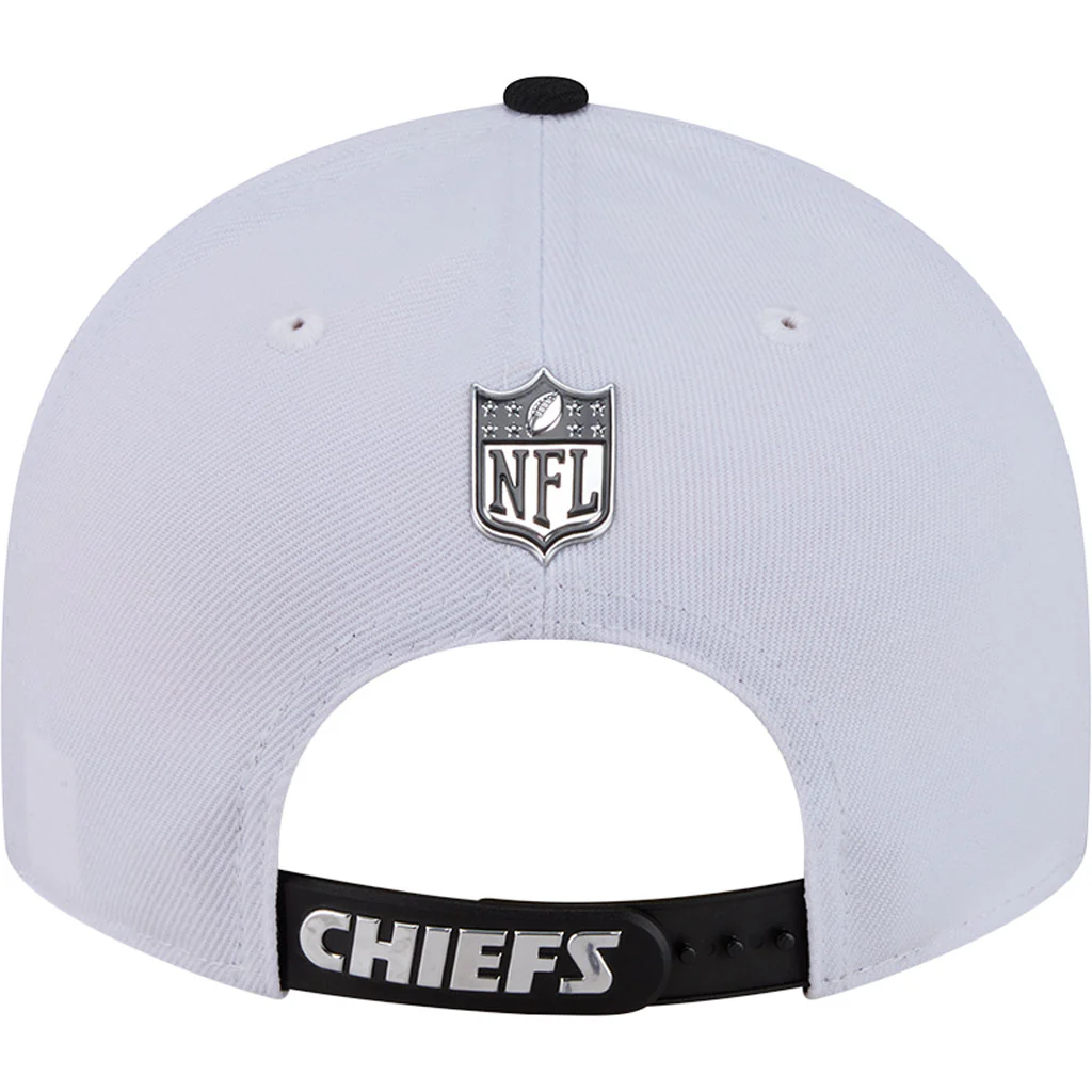 NFL Kansas City Chiefs New Era Black & White 2026 Draft 9FIFTY Snapback Hat - White - Image 6