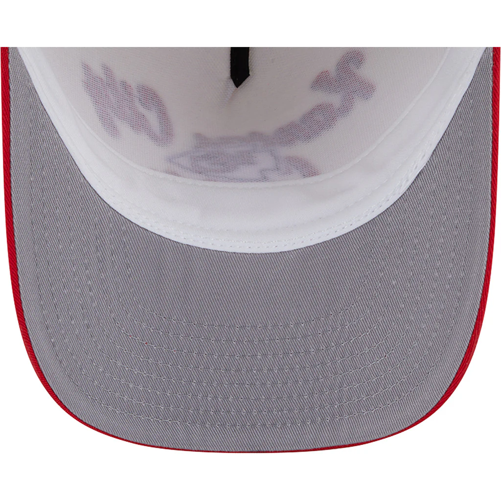 NFL Kansas City Chiefs New Era Chainstitch Two-Tone 9FIFTY A-Frame Snapback Hat - Cream - Image 5