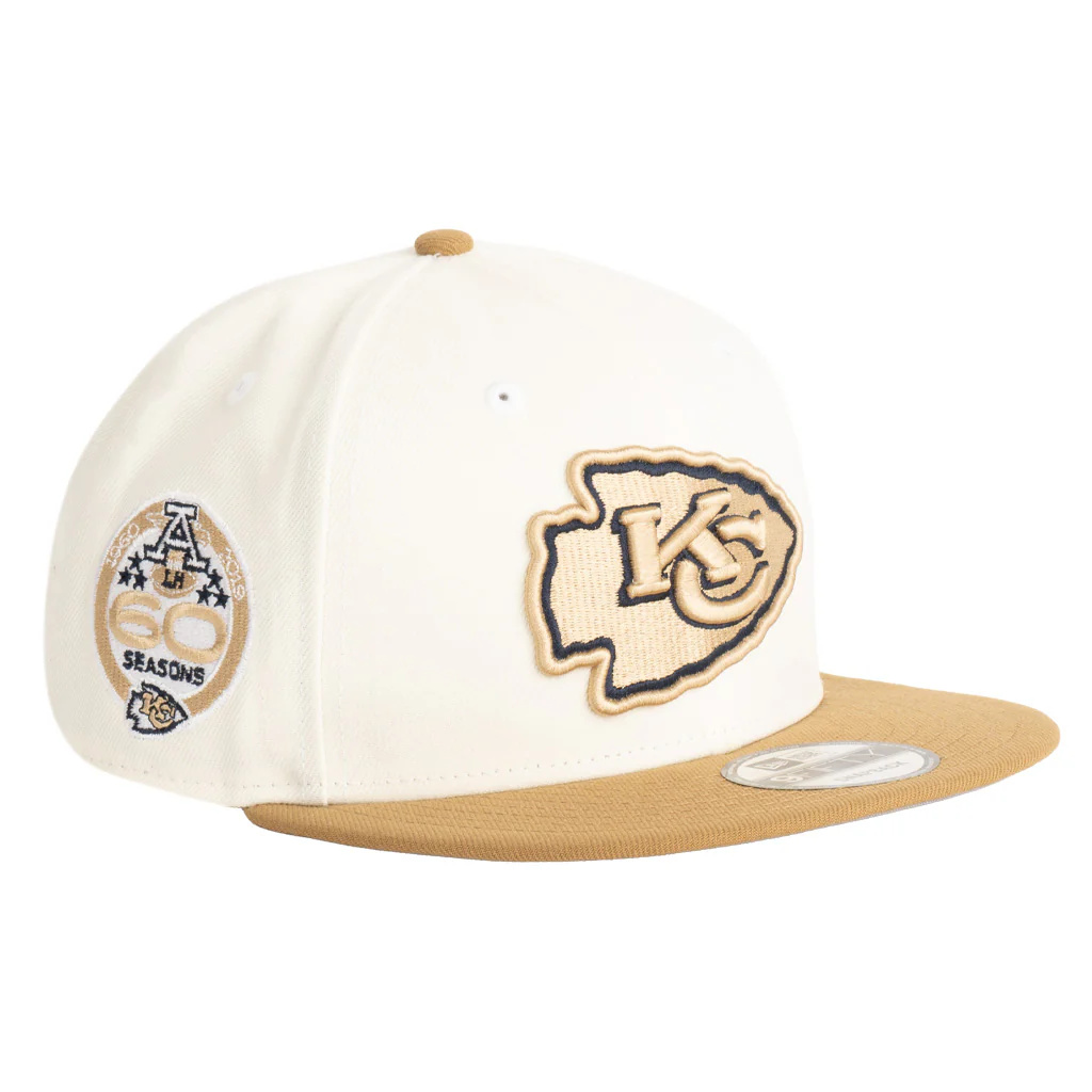 NFL Kansas City Chiefs New Era Harvester 9FIFTY Snapback Hat - Wheat - Image 2