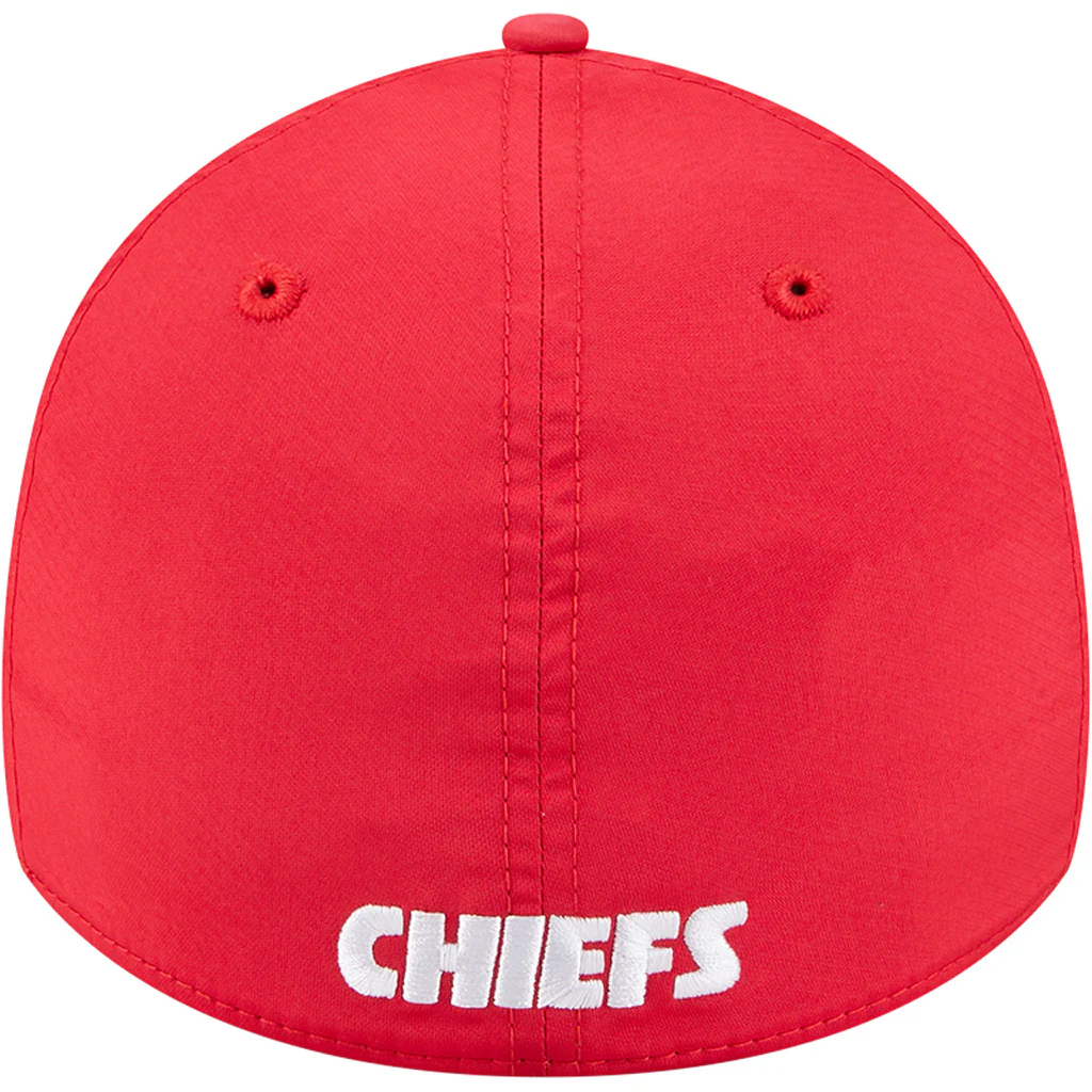 NFL Kansas City Chiefs New Era Mid Perf 39THIRTY Flex Fit Hat - Red - Image 4