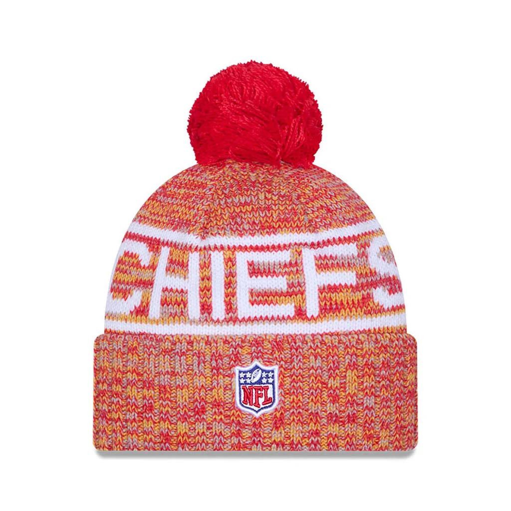 NFL Kansas City Chiefs New Era 2025 Sideline Sport Knit Hat - Red - Image 2