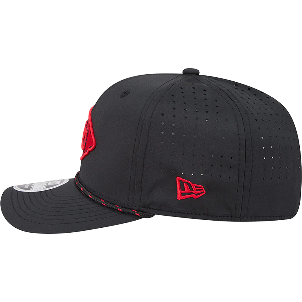 NFL Kansas City Chiefs New Era Sport 9SEVENTY Stretch Snap Hat - Black - Image 4