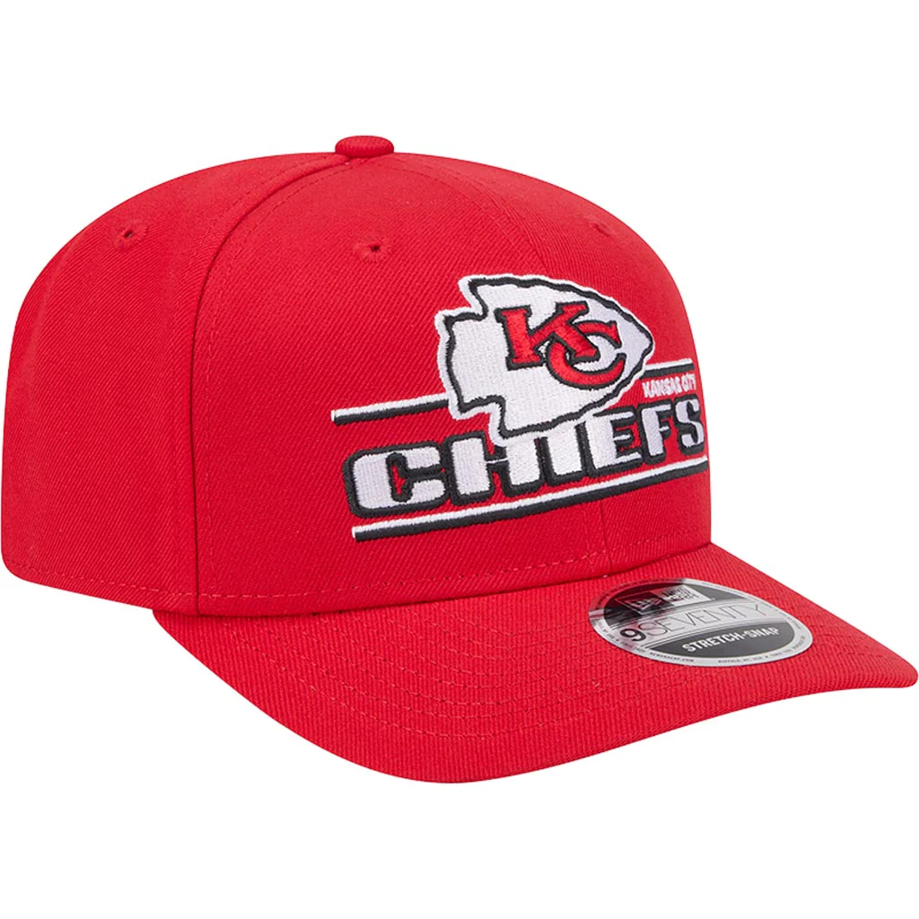NFL Kansas City Chiefs New Era Stated 9SEVENTY Stretch-Snapback Hat - Red - Image 2