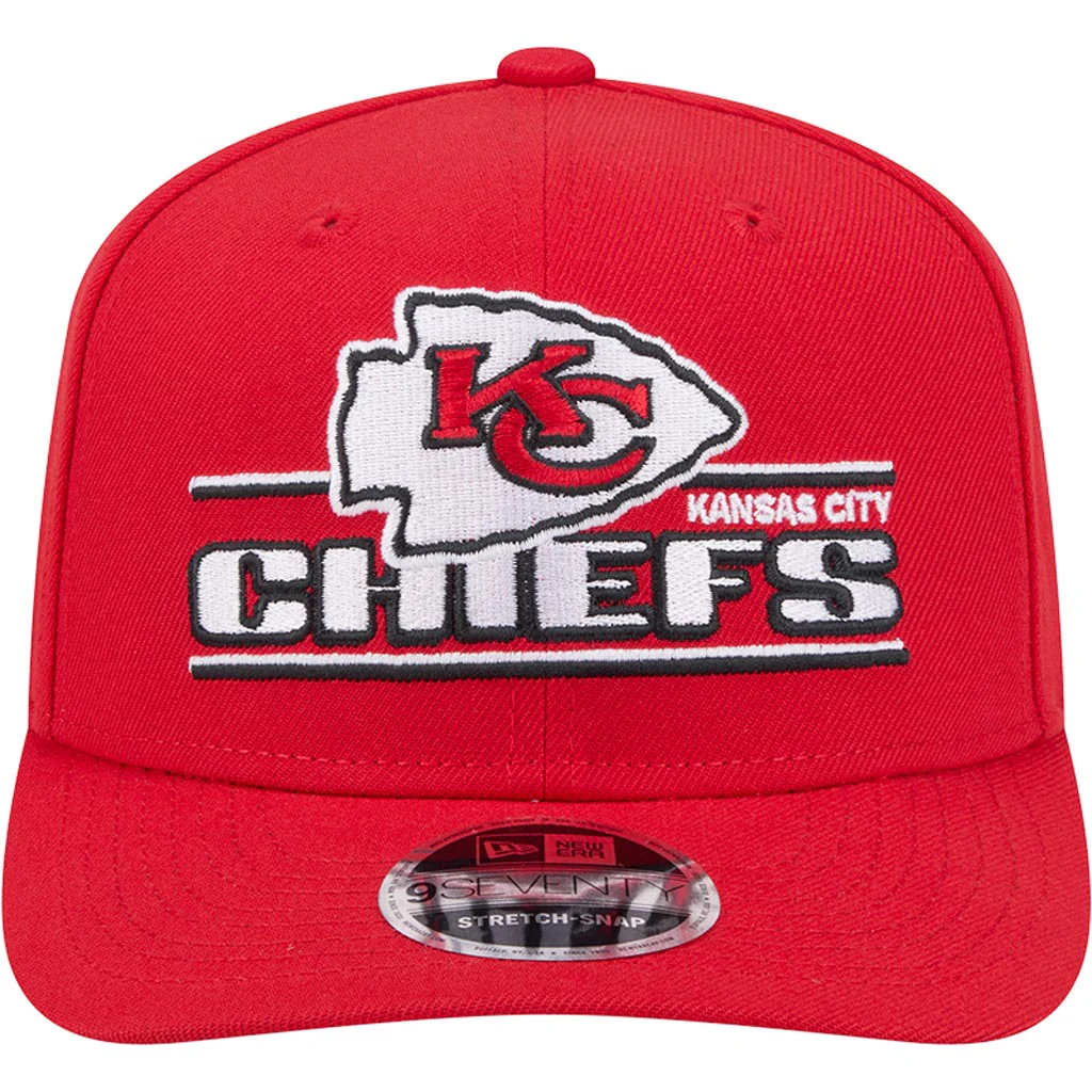 NFL Kansas City Chiefs New Era Stated 9SEVENTY Stretch-Snapback Hat - Red - Image 3