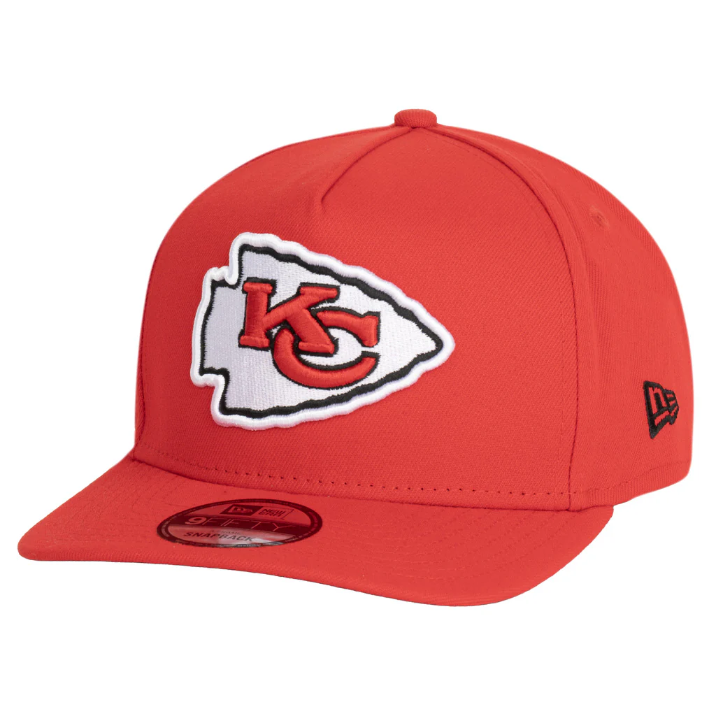 NFL Kansas City Chiefs New Era Team Undervisor 9FIFTY A-Frame Snapback Hat - Red - Image 2