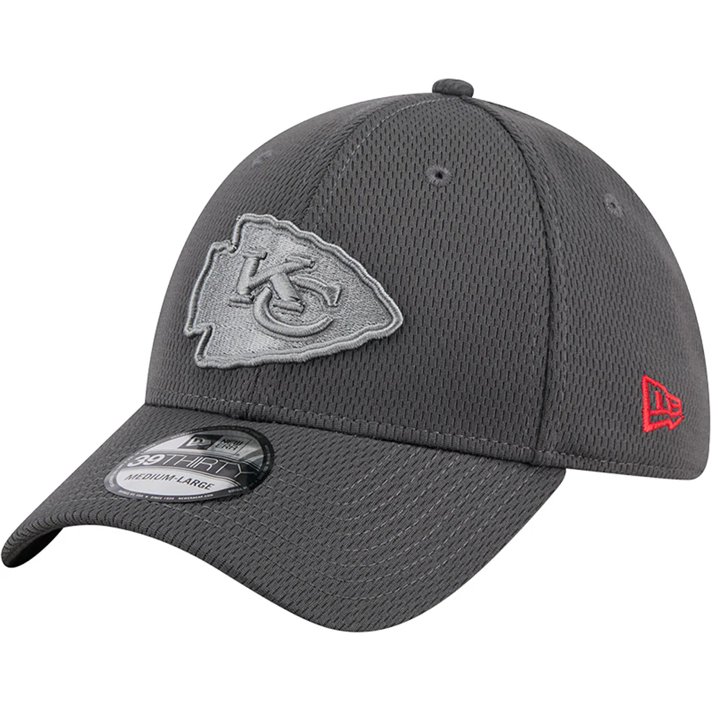 NFL Kansas City Chiefs New Era Tonal Graphite 39THIRTY Flex Fit Hat - Graphite