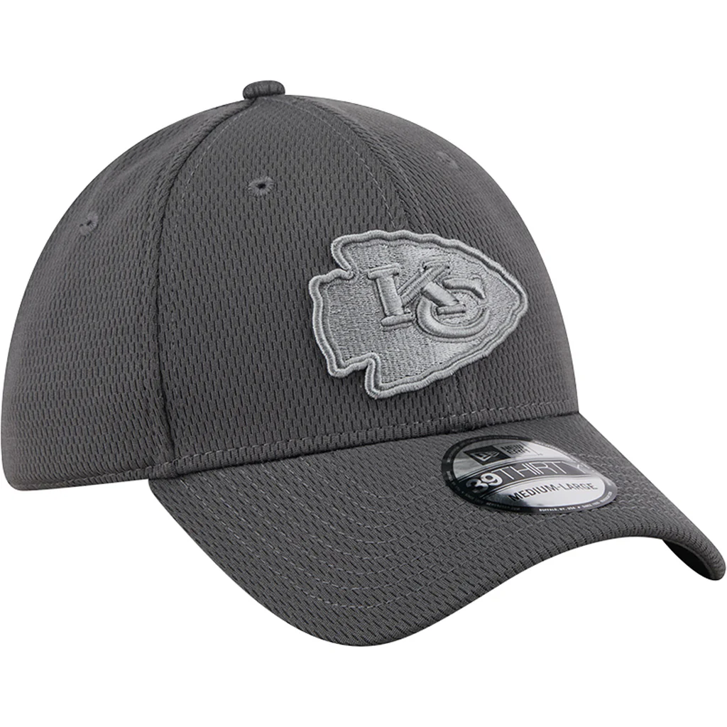 NFL Kansas City Chiefs New Era Tonal Graphite 39THIRTY Flex Fit Hat - Graphite - Image 2