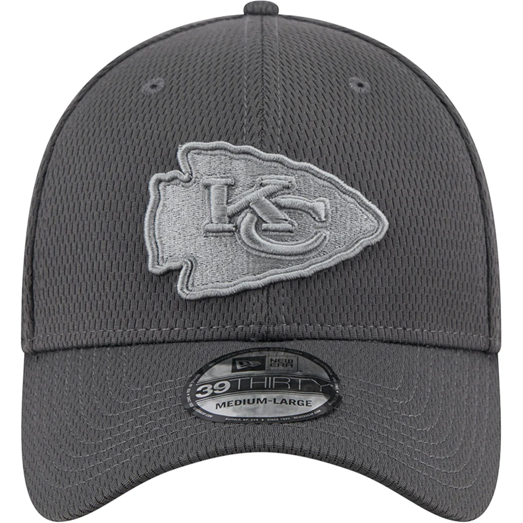 NFL Kansas City Chiefs New Era Tonal Graphite 39THIRTY Flex Fit Hat - Graphite - Image 3