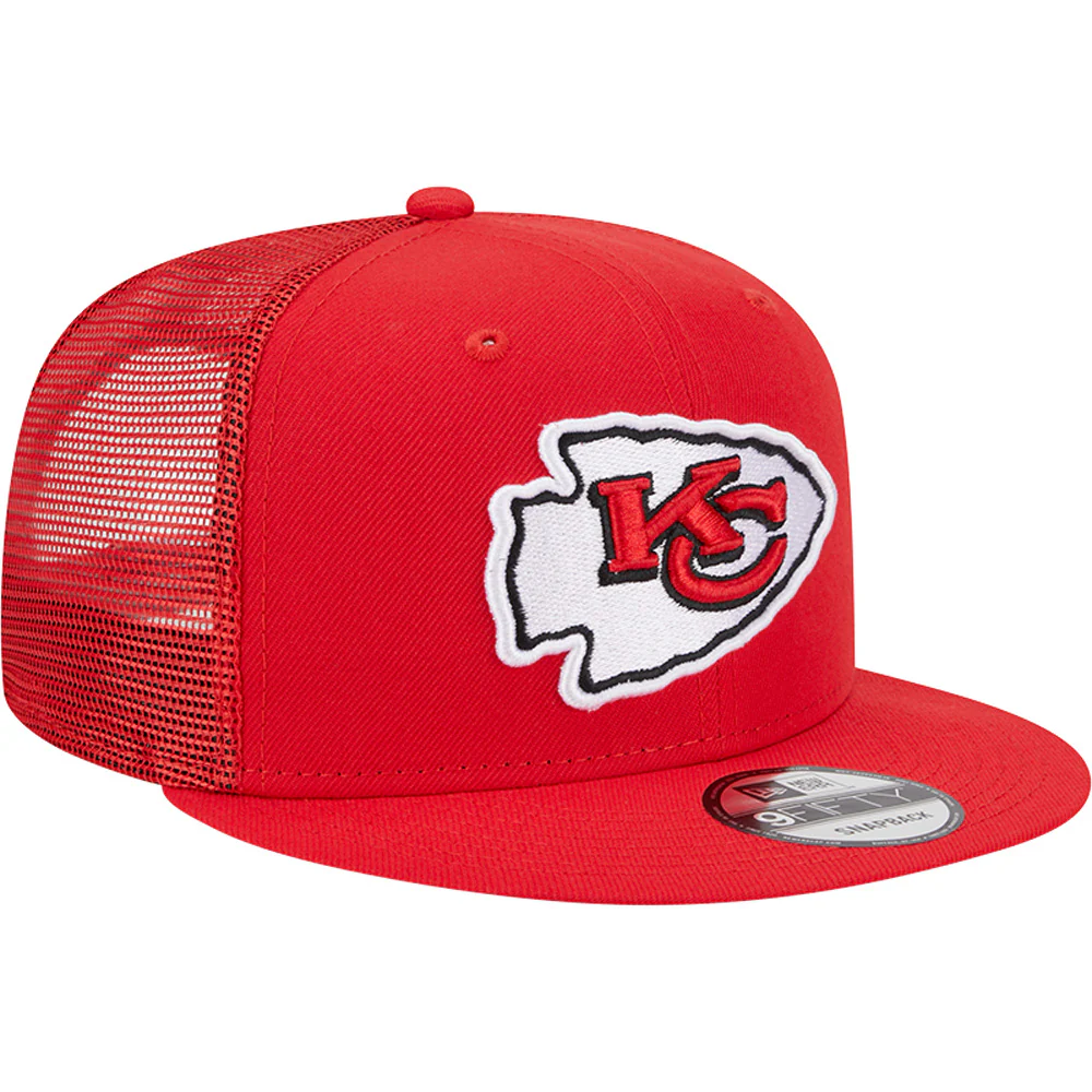 NFL Kansas City Chiefs New Era 9FIFTY Snapback Trucker Hat - Red - Image 2