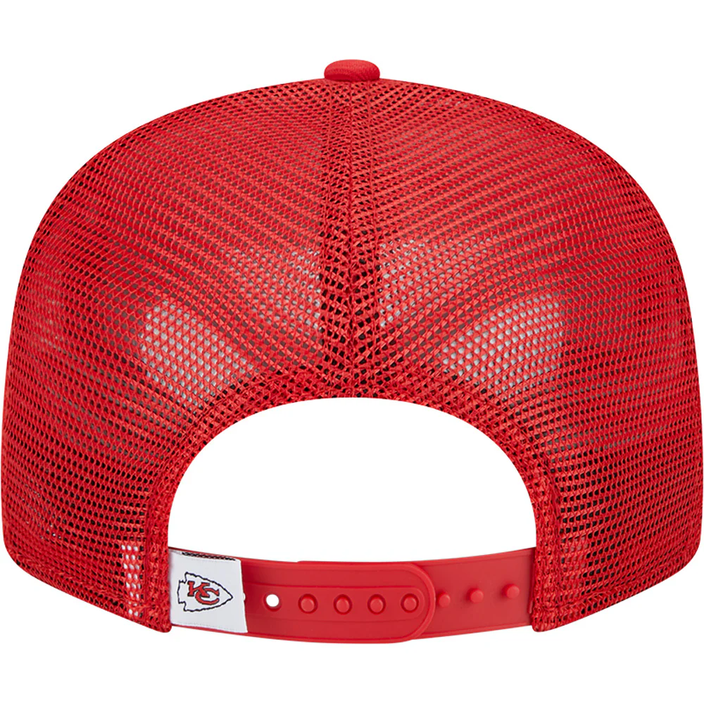 NFL Kansas City Chiefs New Era 9FIFTY Snapback Trucker Hat - Red - Image 4