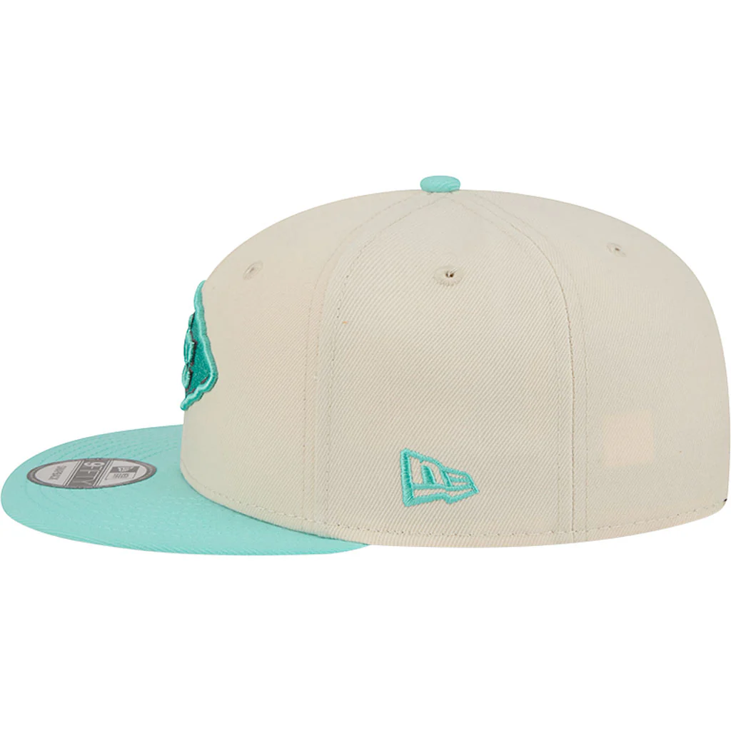 NFL Kansas City Chiefs New Era Two-Tone Aqua 9FIFTY Snapback Hat - Light cream - Image 4