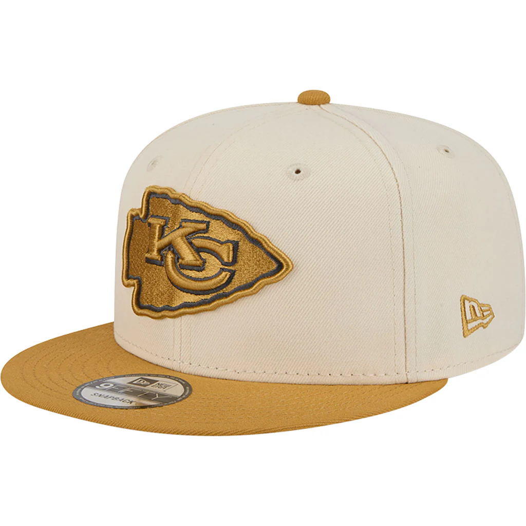 NFL Kansas City Chiefs New Era Two-Tone Dusted 9FIFTY Snapback Hat - Light cream