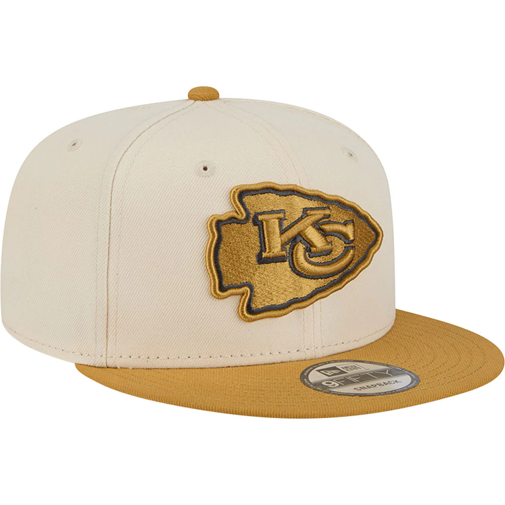 NFL Kansas City Chiefs New Era Two-Tone Dusted 9FIFTY Snapback Hat - Light cream - Image 2