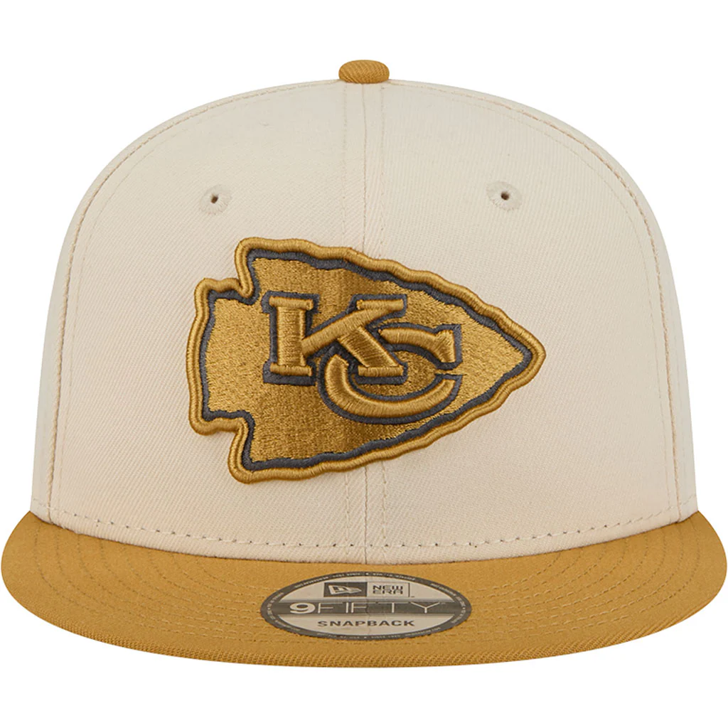 NFL Kansas City Chiefs New Era Two-Tone Dusted 9FIFTY Snapback Hat - Light cream - Image 3