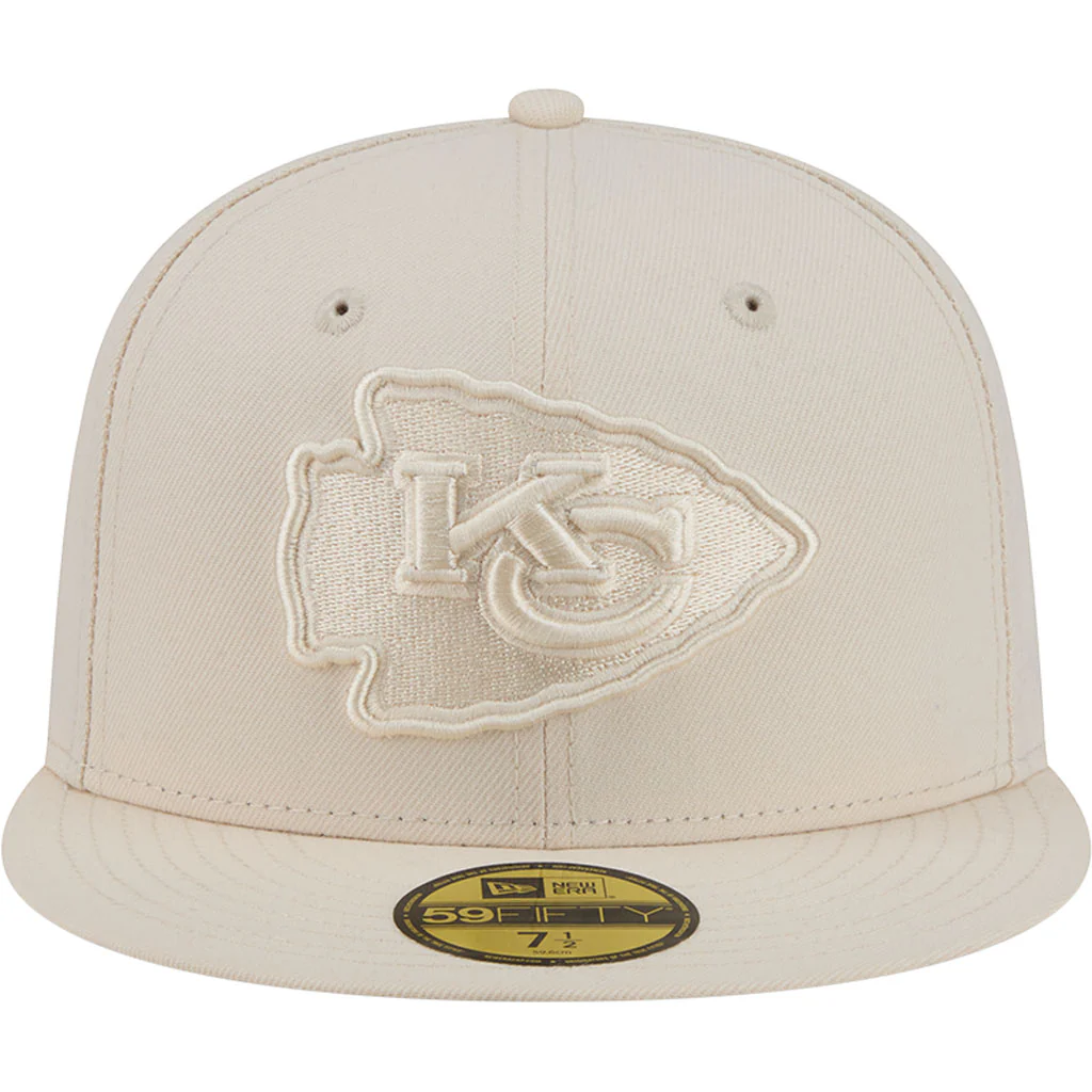 NFL Kansas City Chiefs New Era Vanilla 59FIFTY Fitted Hat - Cream - Image 3
