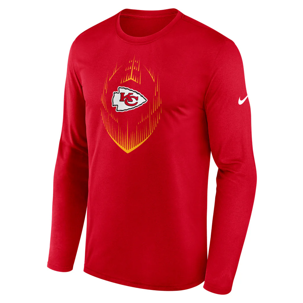 NFL Kansas City Chiefs Nike 2024 Icon Legend Long Sleeve T-Shirt - Red - Image 2