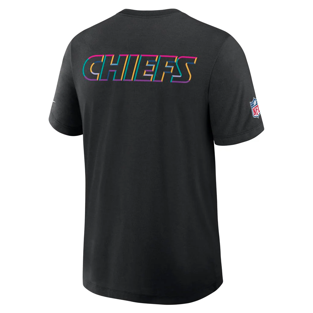 NFL Kansas City Chiefs Nike 2025 Crucial Catch Tri-Blend T-Shirt - Black - Image 3