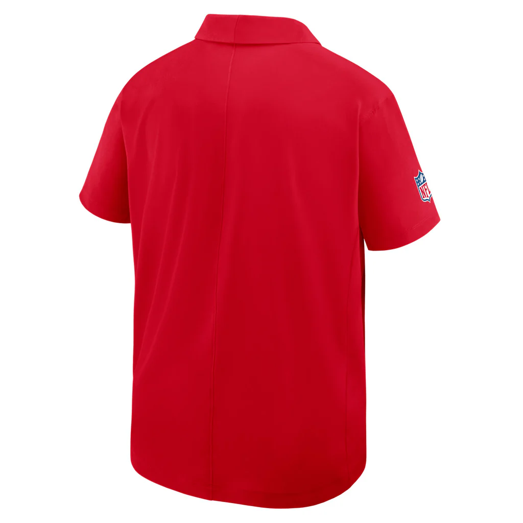 NFL Kansas City Chiefs Nike 2025 Dri-Fit Sideline Woven Polo - Red - Image 3
