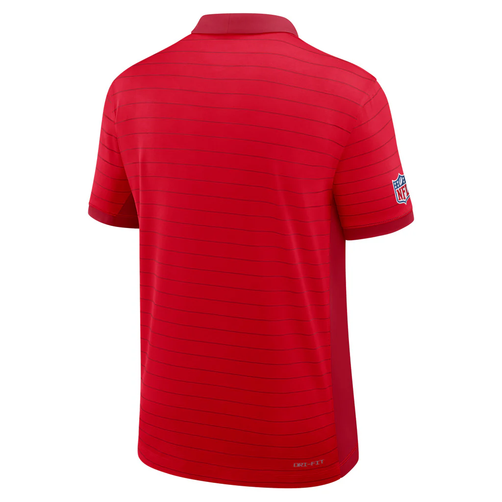 NFL Kansas City Chiefs Nike 2025 Dri-Fit Striped Polo - Red - Image 3