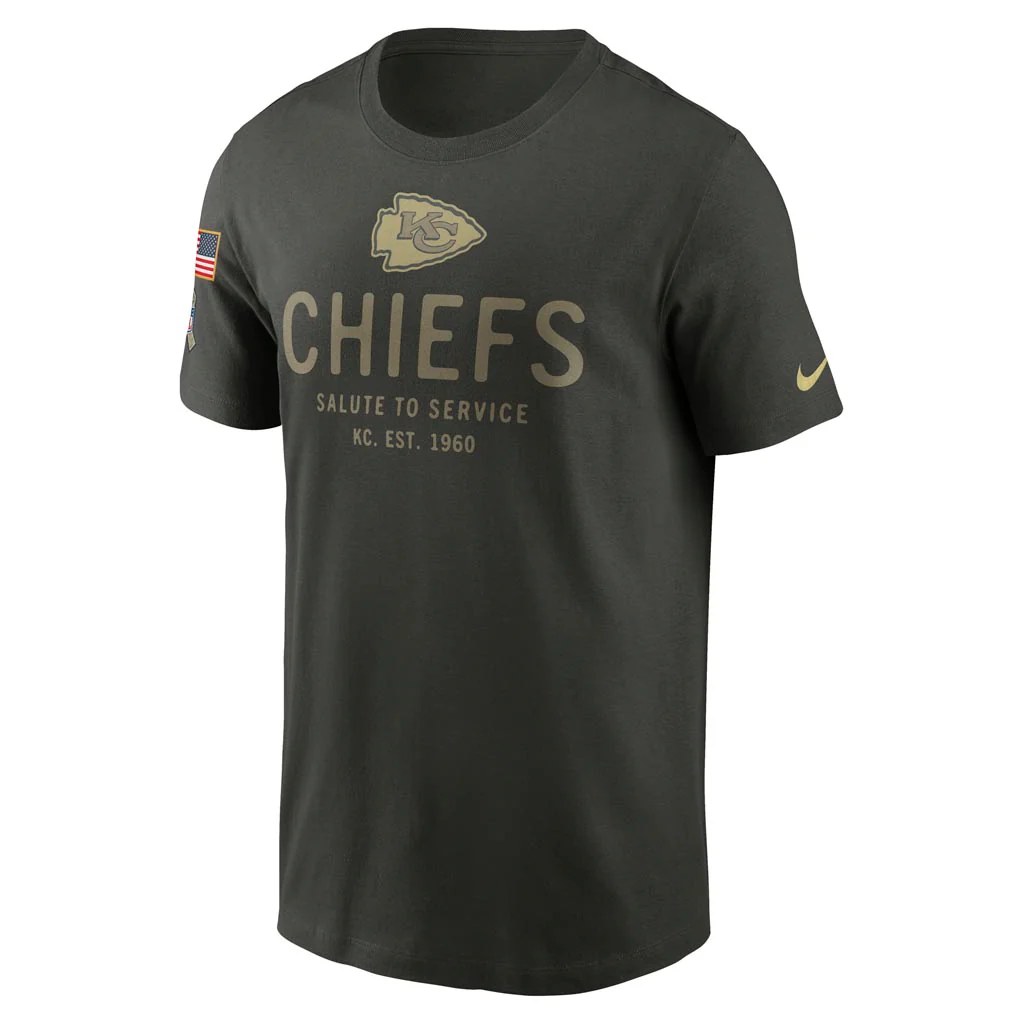 NFL Kansas City Chiefs Nike 2025 Salute to Service Legend T-Shirt - Green - Image 2