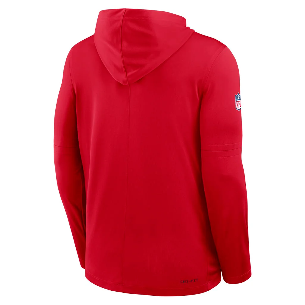 NFL Kansas City Chiefs Nike 2025 Sideline Lightweight Hoodie - Red - Image 3