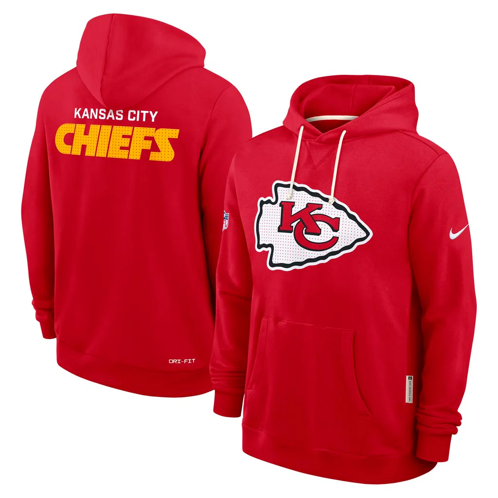 NFL Kansas City Chiefs Nike 2025 Sideline Standard Issue Pullover Hoodie - Red