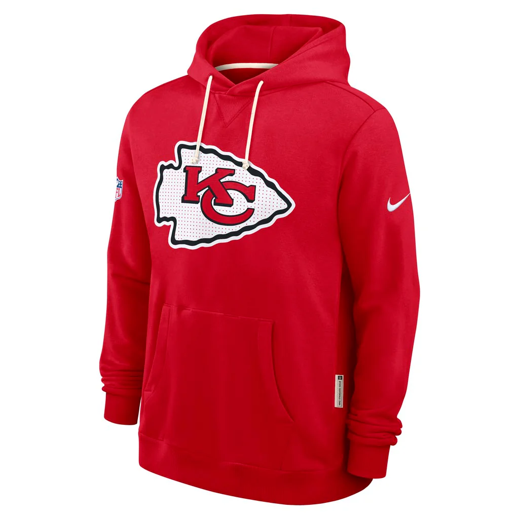 NFL Kansas City Chiefs Nike 2025 Sideline Standard Issue Pullover Hoodie - Red - Image 2