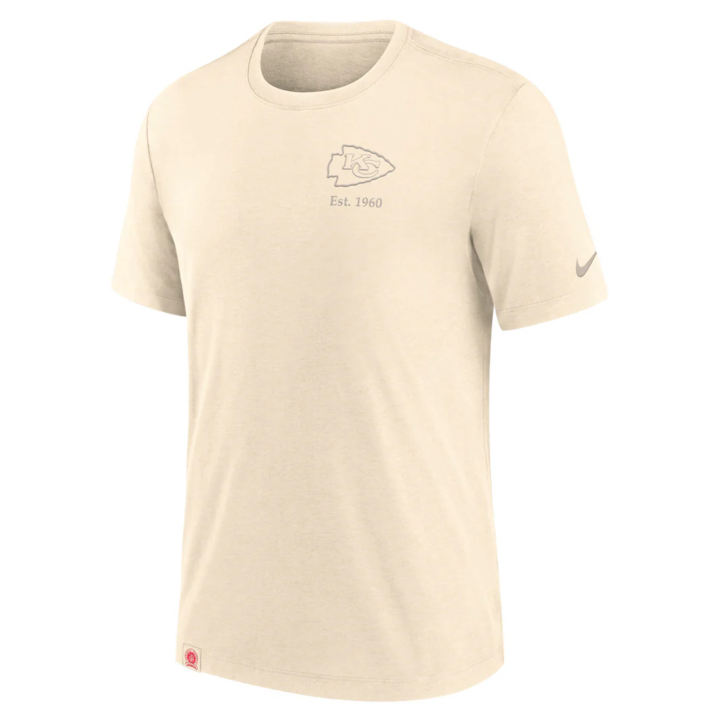 NFL Kansas City Chiefs Nike Glory Triblend T-Shirt - Natural - Image 2