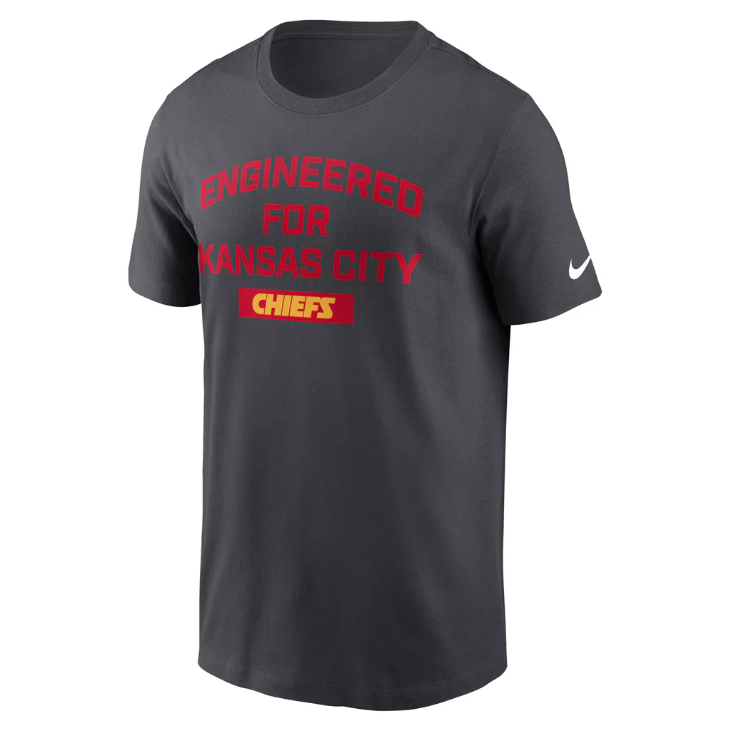 NFL Kansas City Chiefs Nike Team City Essential T-Shirt - Charcoal - Image 2