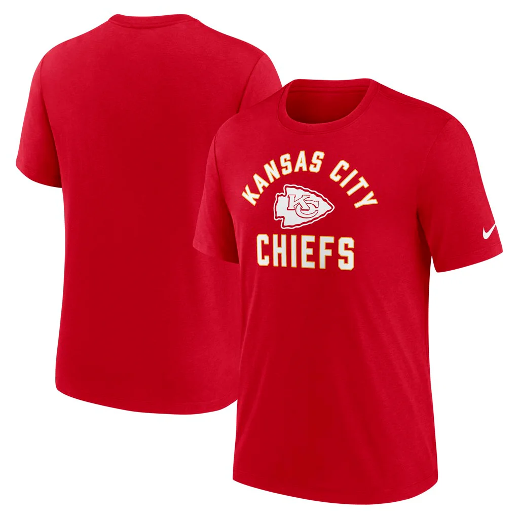 NFL Kansas City Chiefs Nike Tri-Blend Rewind T-Shirt - Red