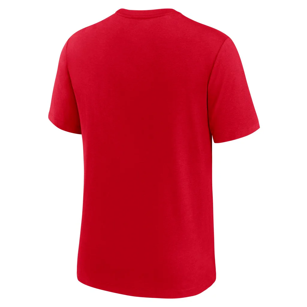 NFL Kansas City Chiefs Nike Tri-Blend Rewind T-Shirt - Red - Image 3