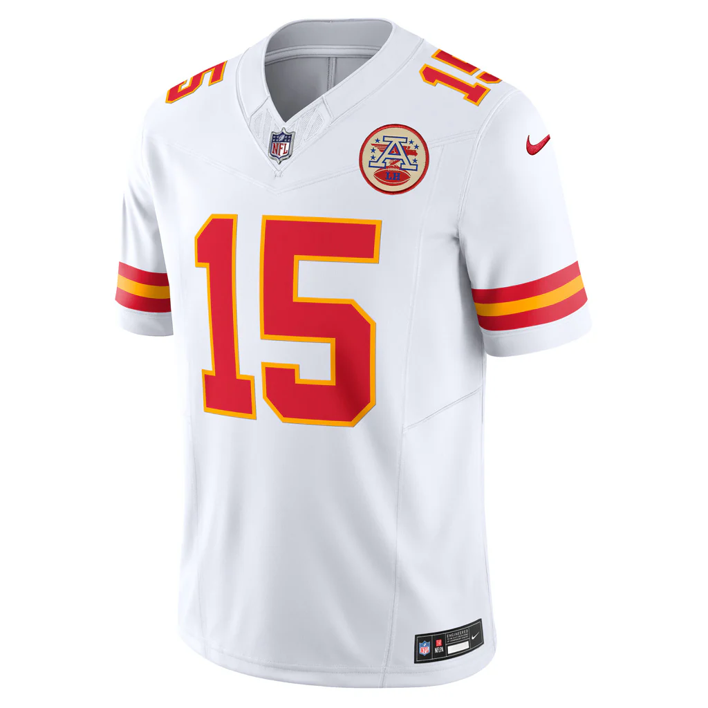 NFL Kansas City Chiefs Patrick Mahomes Nike Road Vapor F.U.S.E. Limited Jersey - White - Image 2