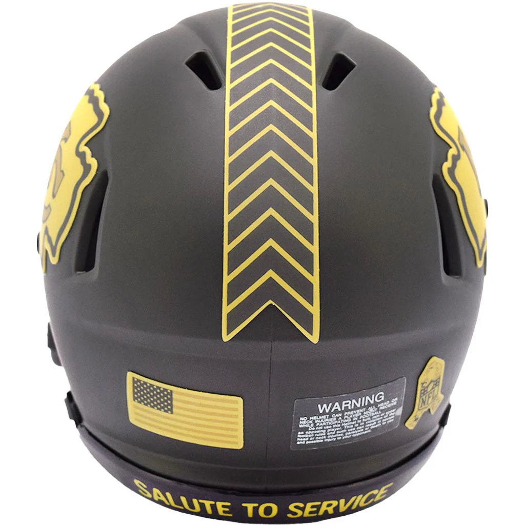 NFL Kansas City Chiefs Riddell 2025 Salute to Service Mini Speed Helmet - Green - Image 2