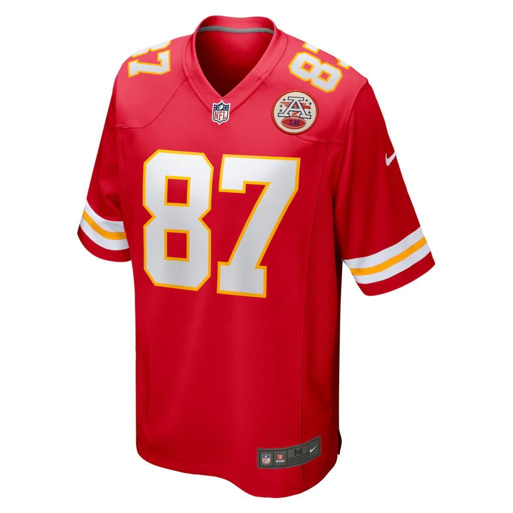 NFL Kansas City Chiefs Travis Kelce Nike Home Game Jersey - Red - Image 2