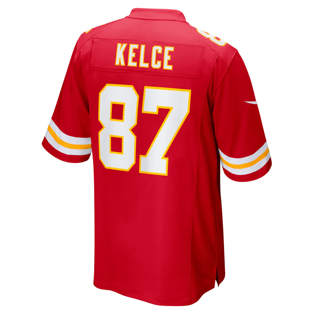 NFL Kansas City Chiefs Travis Kelce Nike Home Game Jersey - Red - Image 3