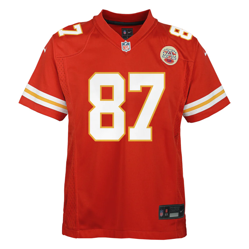 NFL Kansas City Chiefs Travis Kelce Youth Home Game Jersey - Image 2