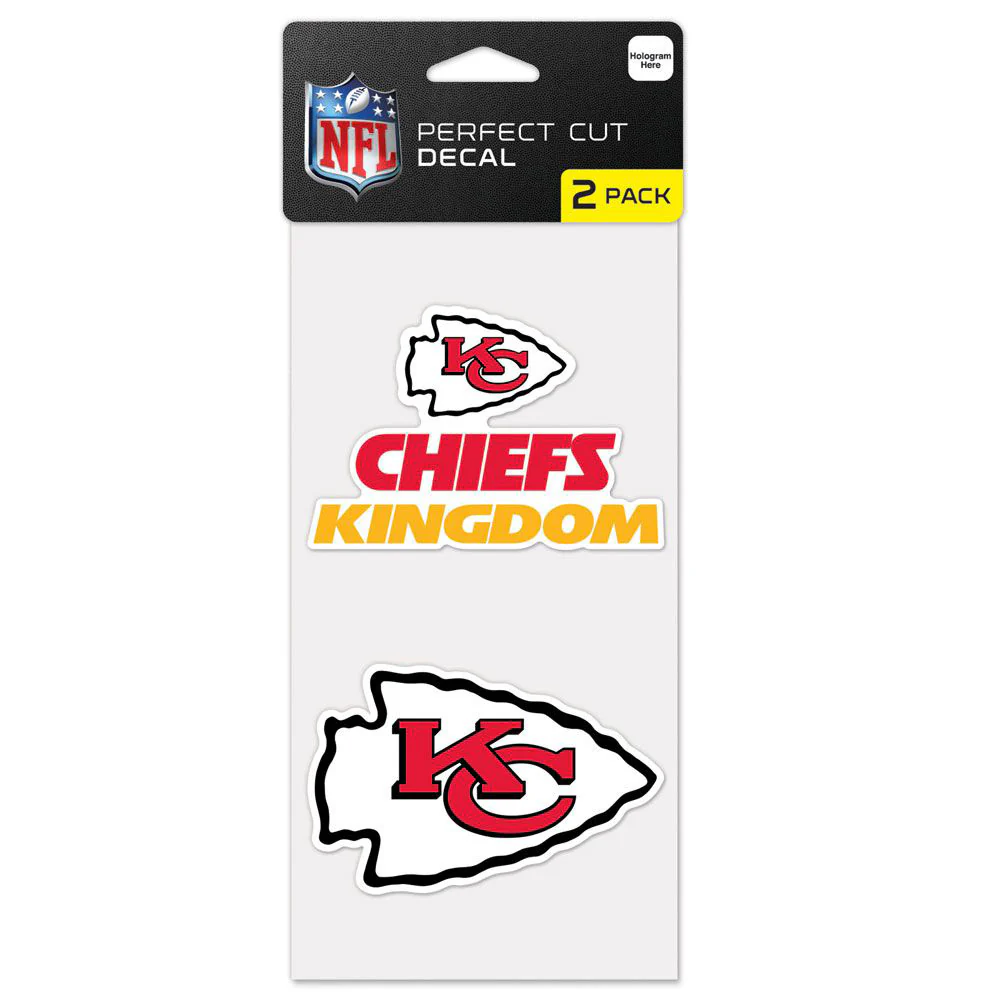NFL Kansas City Chiefs WinCraft 4" x 8" Slogan Decal Pack