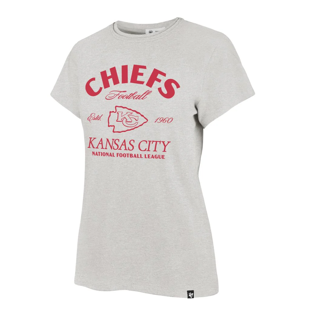 NFL Kansas City Chiefs Women's '47 Break Free Frankie T-Shirt - Gray - Image 2