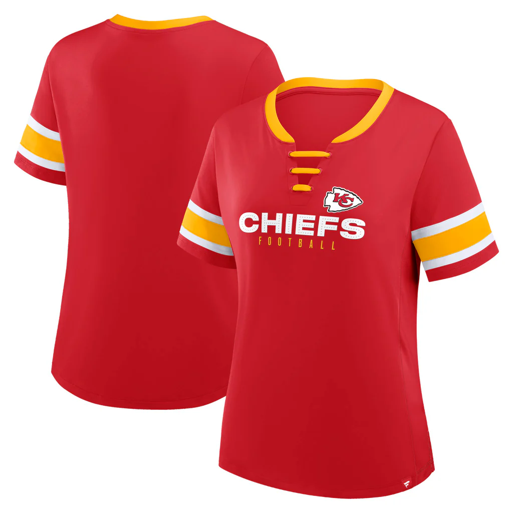 NFL Kansas City Chiefs Women's Fanatics Draw Play Athena Lace-Up Top - Red