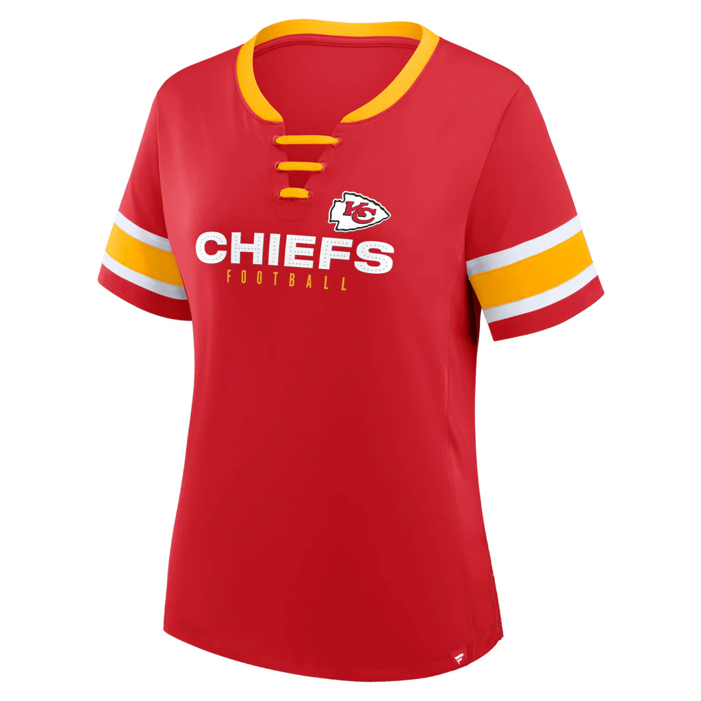 NFL Kansas City Chiefs Women's Fanatics Draw Play Athena Lace-Up Top - Red - Image 2