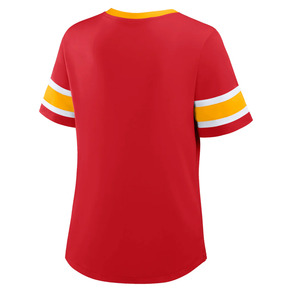 NFL Kansas City Chiefs Women's Fanatics Draw Play Athena Lace-Up Top - Red - Image 3
