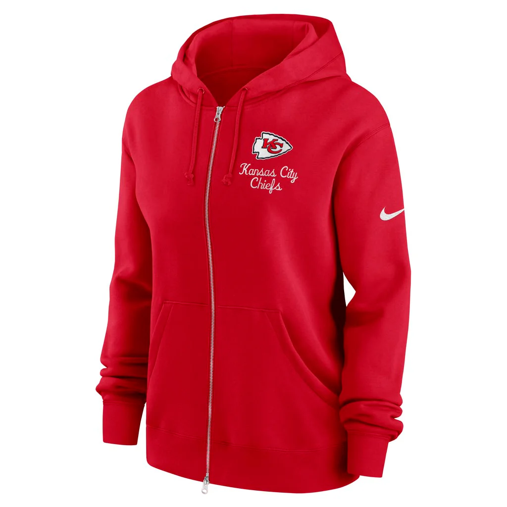 NFL Kansas City Chiefs Women's Nike Rewind Phoenix Full-Zip Hoodie - Red - Image 2