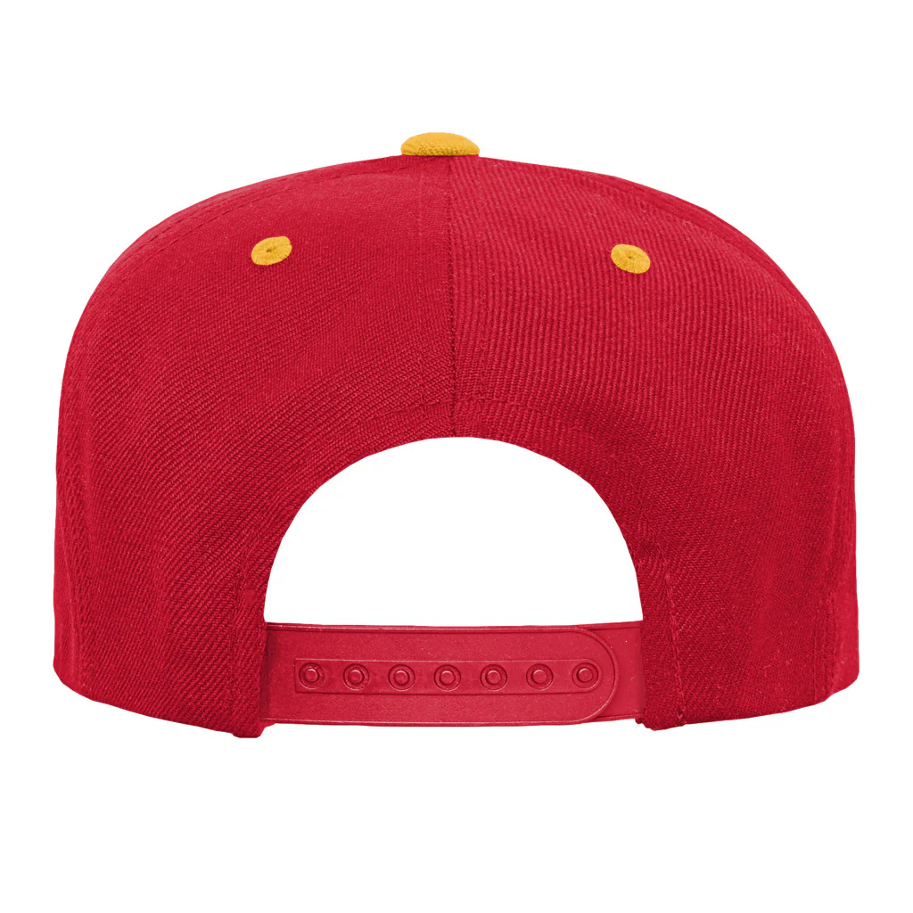 NFL Kansas City Chiefs Youth Outerstuff Team Color Pop Flatbrim Adjustable Snapback Hat - Red - Image 3