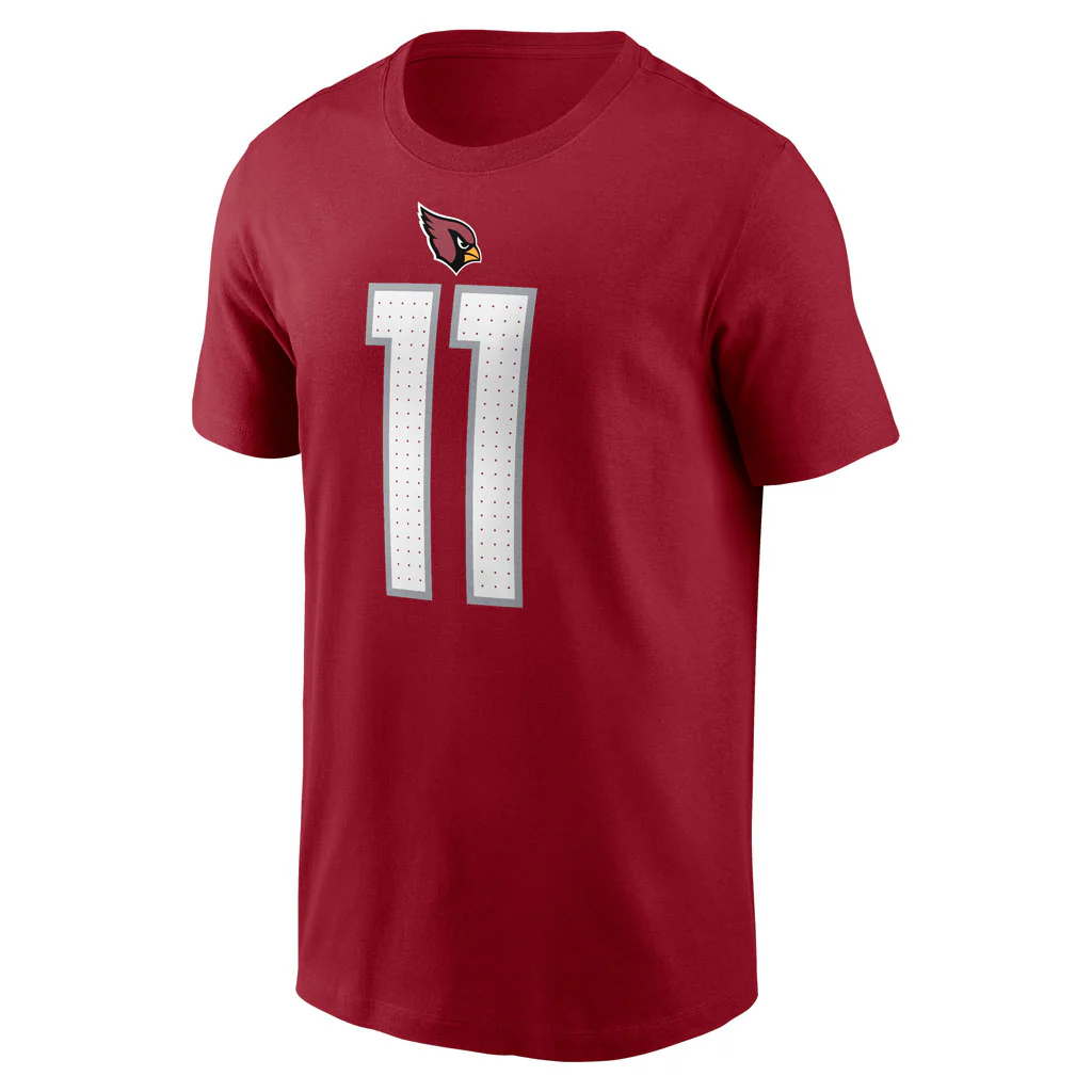 NFL Larry Fitzgerald Nike Home Name & Number T-Shirt - Red - Image 2